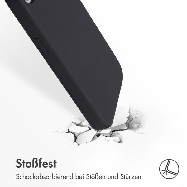 Accezz Liquid Silikoncase mit MagSafe Apple iPhone 17e / 16e - Schwarz
