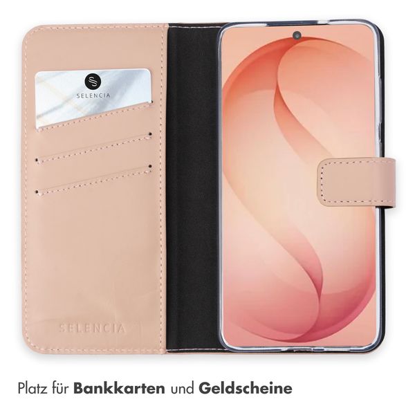 Selencia Echtleder Klapphülle Samsung Galaxy S26 Plus - Dusty Pink