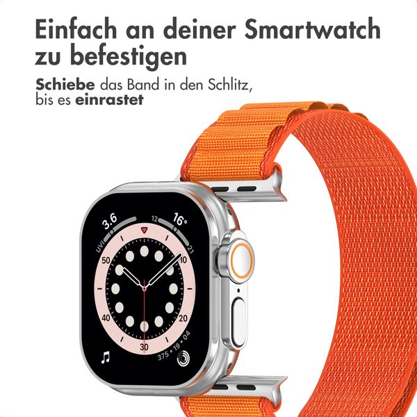 Accezz Nylon Alpine Armband für Apple Watch | 44/45/46/49 mm - Orange