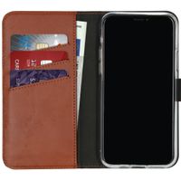 Selencia Echtleder Klapphülle Apple iPhone 11 Pro - Hellbraun