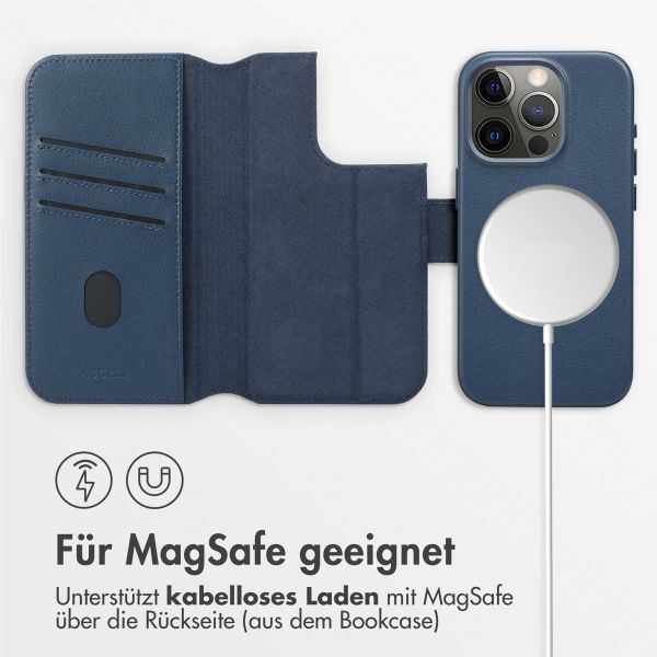 Accezz 2-in-1 Klapphülle aus Leder mit MagSafe Apple iPhone 15 Pro - Nightfall Blue