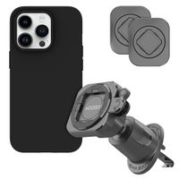 Accezz EasyLock Handyhalterung Auto - Inklusive Hülle für das Apple iPhone 14 Pro - Lüftungsgitter -  360 Grad drehbar - Schwarz