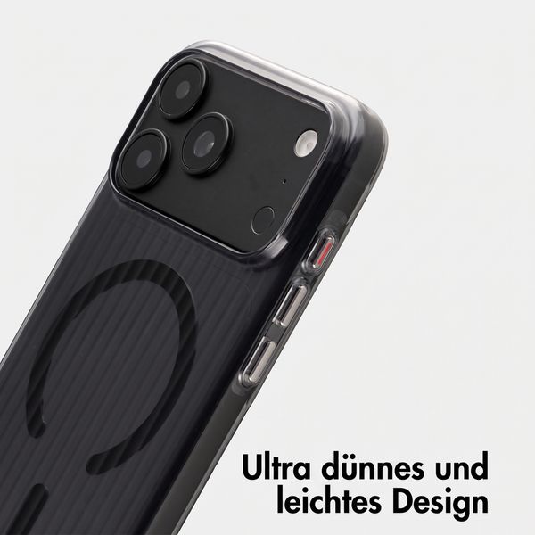 Accezz Lite Backcover mit MagSafe | Fluted | Apple iPhone 18 Pro / 17 Pro - Glossy Black