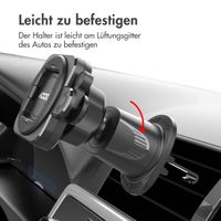 Accezz EasyLock Handyhalterung Auto - Inklusive Hülle für das Apple iPhone 14 Pro - Lüftungsgitter -  360 Grad drehbar - Schwarz