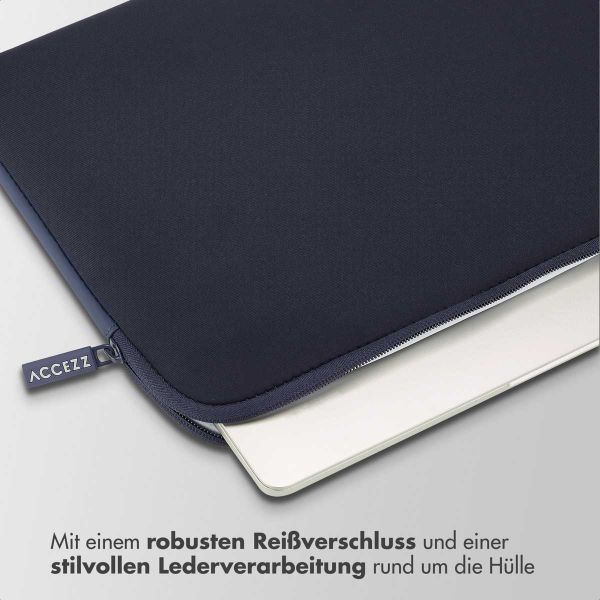 Accezz Laptop Hülle 13-14 Zoll - Laptop Sleeve - Blau