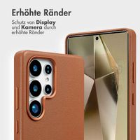 Accezz 2-in-1 Klapphülle aus Leder mit MagSafe Samsung Galaxy S25 Ultra - Sienna Brown