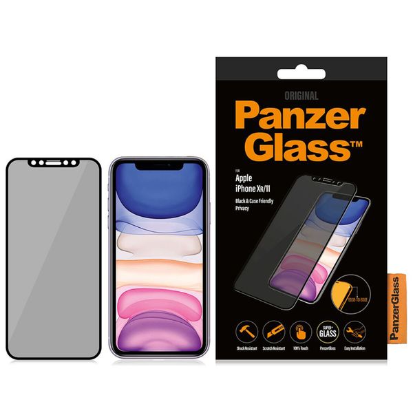 PanzerGlass Privacy Case Friendly Anti-Bacterial Displayschutzfolie Apple iPhone 11 / Xr