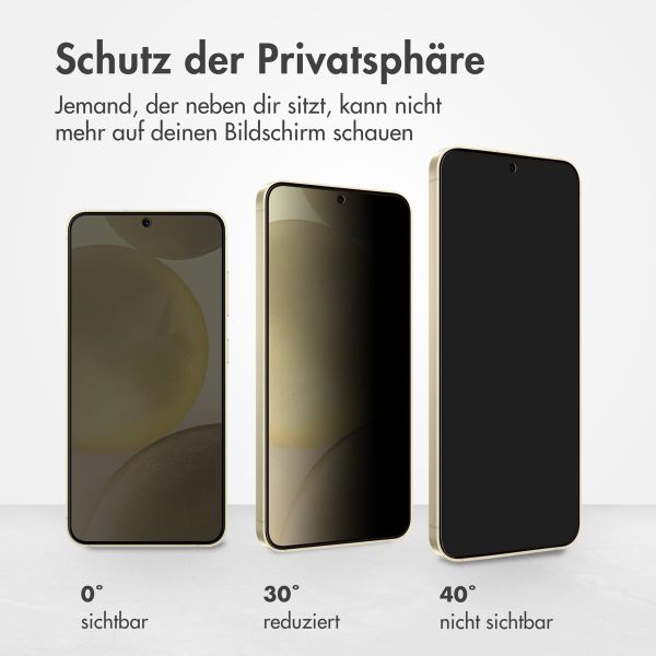 Accezz Privacy Displayschutz aus gehärtetem Glas Samsung Galaxy S25 Plus