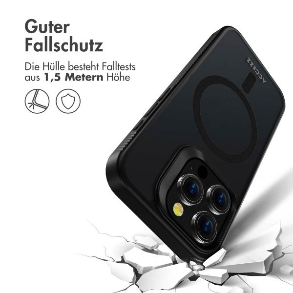 Accezz Rugged Frosted Back Cover mit MagSafe Apple iPhone 15 Pro Max - Schwarz