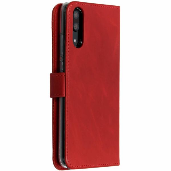 Selencia Echtleder Klapphülle Huawei P20 - Rot