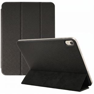 Accezz Leder Trifold Klaphülle Apple iPad 11 (2025) 11 Zoll A16 / iPad 10 (2022) 10.9 Zoll - Schwarz
