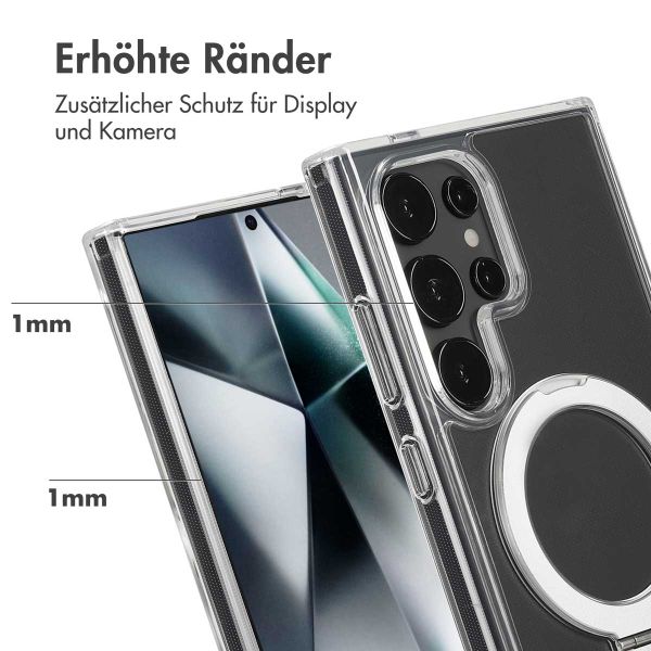 Accezz Ring Stand Backcover mit MagSafe Samsung Galaxy S24 Ultra - Transparent