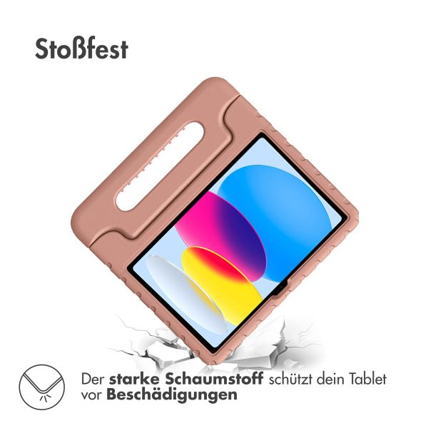 Accezz SchutzHülle mit Handgriff kindersicher Apple iPad 11 (2025) 11 Zoll A16 / iPad 10 (2022) 10.9 Zoll - Dusty Pink