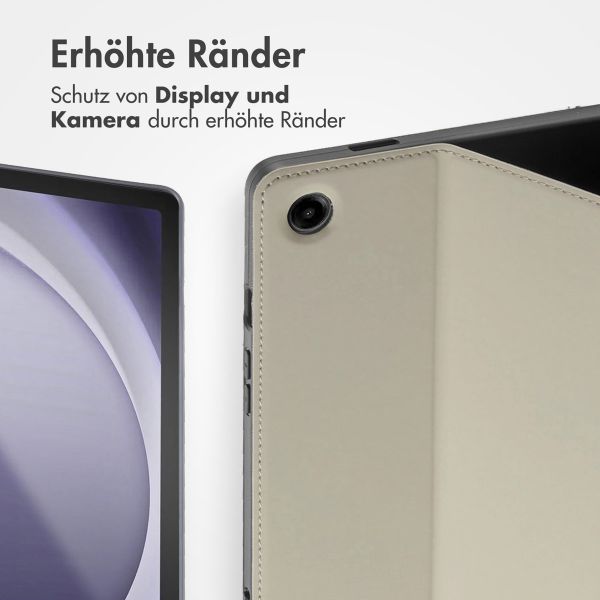 Accezz Classic Klapphülle Samsung Galaxy Tab A9 Plus - Greige