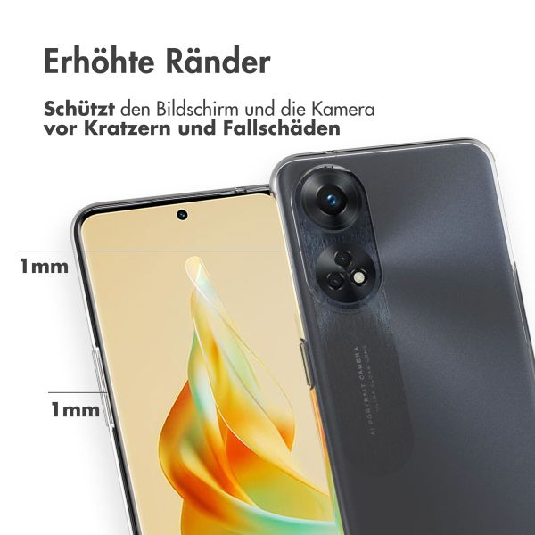 Accezz Clear TPU Backcover Oppo Reno 8 T (4G) - Transparent