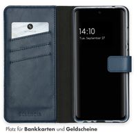 Selencia Echtleder Klapphülle Samsung Galaxy A52(s) (5G/4G) - Blau