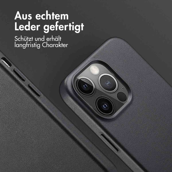 Accezz MagSafe Leather Backcover Apple iPhone 13 Pro - Onyx Black