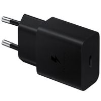Samsung Original Power Adapter mit USB-C-Kabel - Ladegerät - USB-C-Anschluss - Fast Charger - 15 Watt - 1 m - Schwarz