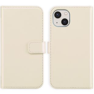 Selencia Echtleder Klapphülle Apple iPhone 13 - Greige