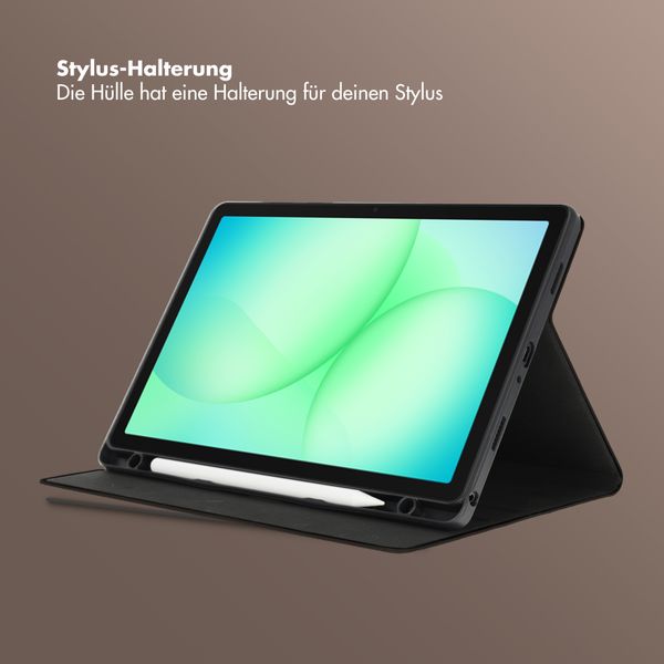 Selencia Riva Klapphülle Samsung Galaxy Tab A11 Plus - Schwarz