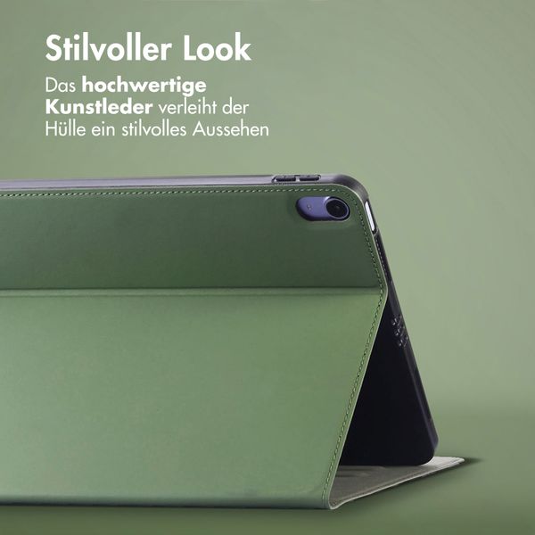 Accezz Classic Klapphülle Apple iPad 11 (2025) 11 Zoll A16 / iPad 10 (2022) 10.9 Zoll - Grün