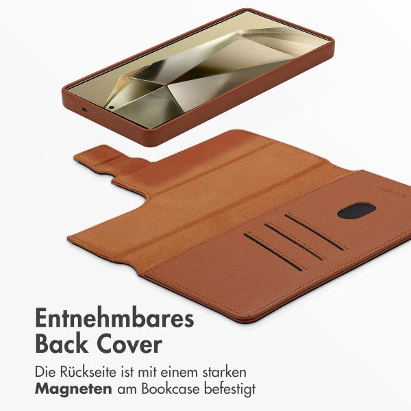 Accezz 2-in-1 Klapphülle aus Leder mit MagSafe Samsung Galaxy S25 Ultra - Sienna Brown