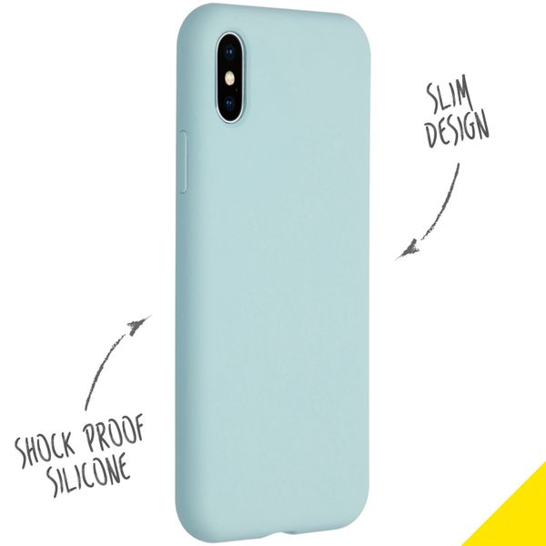 Accezz Liquid Silikoncase Apple iPhone X / Xs - Sky Blue