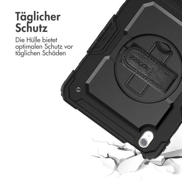 Accezz Robustes Back Cover mit Schultergurt Apple iPad Air 11 Zoll (2026) M4 / (2025) M3 / (2024) M2 - Schwarz