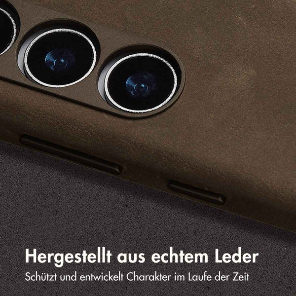 Accezz Vintage Leather Magsafe Backcover Samsung Galaxy S25 / S24 - Rustic Brown