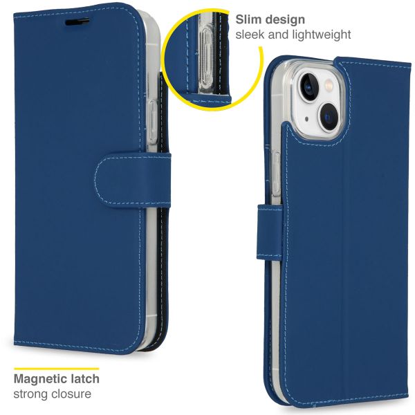 Accezz Wallet TPU Klapphülle Apple iPhone 14 Plus - Dunkelblau