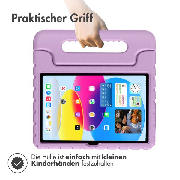 Accezz SchutzHülle mit Handgriff kindersicher Apple iPad 11 (2025) 11 Zoll A16 / iPad 10 (2022) 10.9 Zoll - Lila