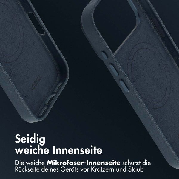 Accezz MagSafe Leather Backcover Apple iPhone 17 Pro Max - Nightfall Blue