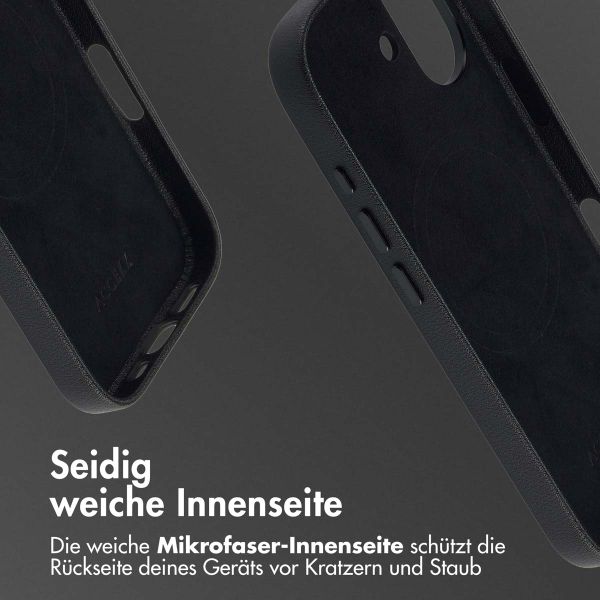 Accezz MagSafe Leather Backcover Apple iPhone 17 - Onyx Black