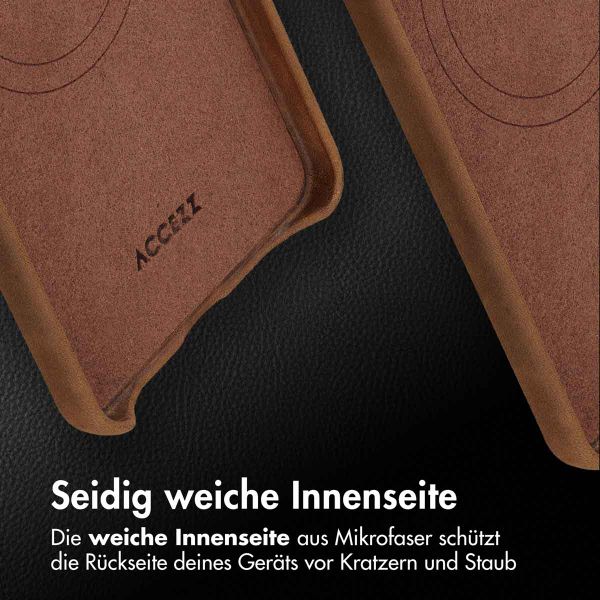 Accezz Vintage Leather Magsafe Backcover Samsung Galaxy S25 Edge - Tabacco Cognac
