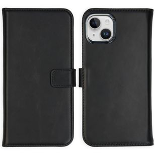 Selencia Echtleder Klapphülle Apple iPhone 15 Plus - Schwarz