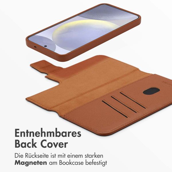 Accezz 2-in-1 Klapphülle aus Leder mit MagSafe Samsung Galaxy S25 Plus - Sienna Brown