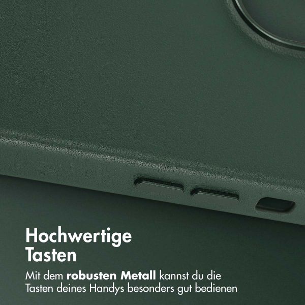 Accezz MagSafe Leather Backcover Apple iPhone 13 - Cedar Green