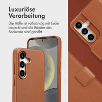 Accezz 2-in-1 Klapphülle aus Leder mit MagSafe Samsung Galaxy S25 - Sienna Brown