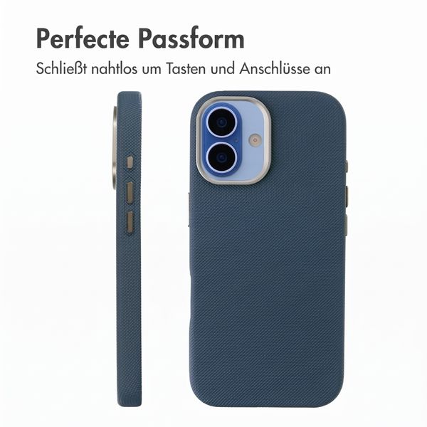 Accezz Mesh Backcover mit MagSafe Apple iPhone 16 - Dunkelblau