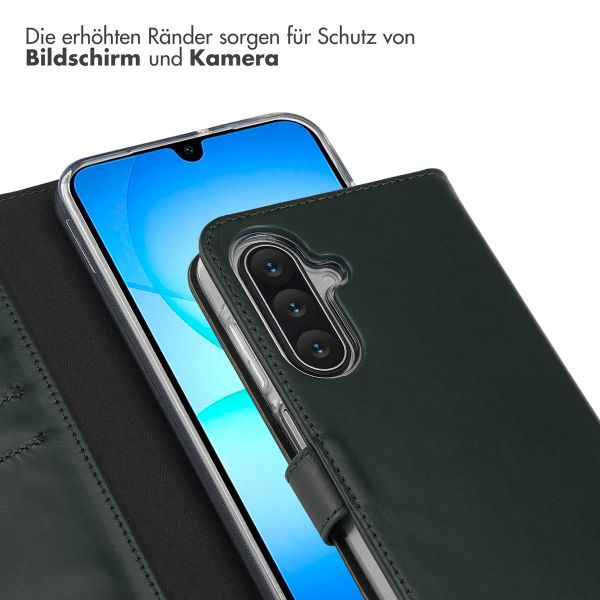 Selencia Echtleder Klapphülle Samsung Galaxy A18 (4G) / A17 (4G/5G) - Grün