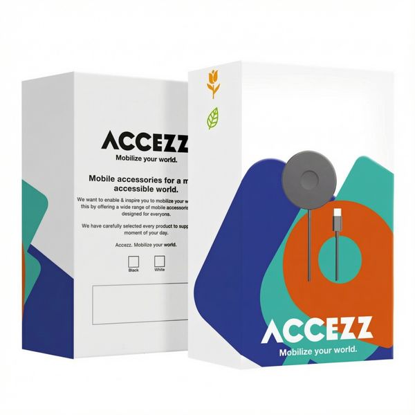 Accezz Wireless Charger USB-C - Drahtloses MagSafe- und Qi2-Ladegerät - 1 Meter - Schwarz