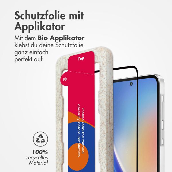 Accezz Vollflächige Schutzfolie aus gehärtetem Glas mit Applikator Samsung Galaxy A55 (5G) / A35