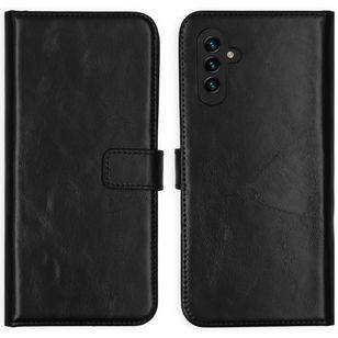 Selencia Echtleder Klapphülle Samsung Galaxy A13 (5G) / A04s - Schwarz