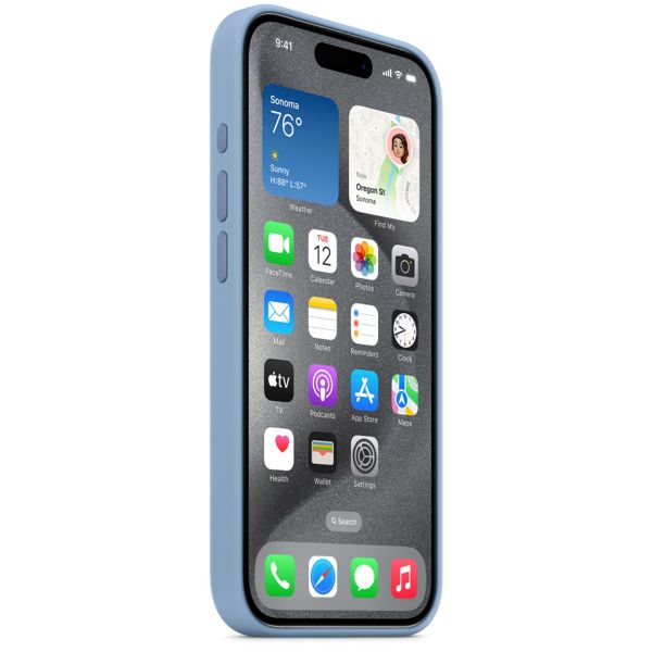 Apple Silikon-Case MagSafe Apple iPhone 15 Pro - Winter Blue