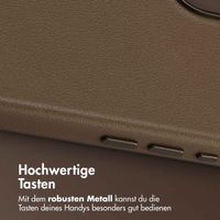 Accezz MagSafe Leather Backcover Apple iPhone 17 - Kaffeebraun