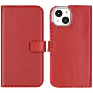 Selencia Echtleder Klapphülle Apple iPhone 14 - Rot