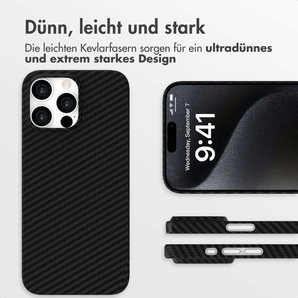 Accezz MagSafe Kevlar® Hülle Apple iPhone 15 Pro Max - Schwarz