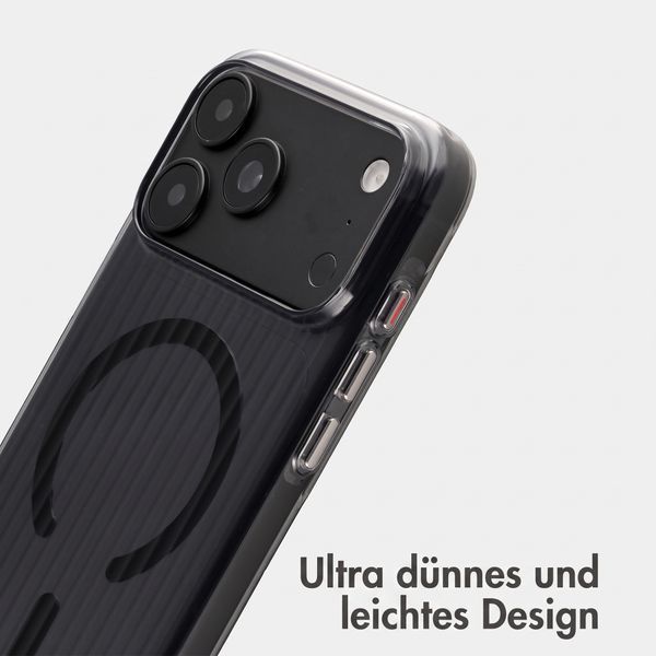 Accezz Lite Backcover mit MagSafe | Fluted | Apple iPhone 18 Pro Max / 17 Pro Max - Glossy Black