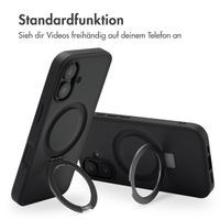 Accezz Ring Stand Backcover mit MagSafe Apple iPhone 16 - Schwarz