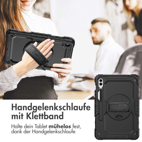 Accezz Robustes Back Cover mit Schultergurt Samsung Galaxy Tab S10 Plus / Tab S9 FE Plus / Tab S9 Plus - Schwarz